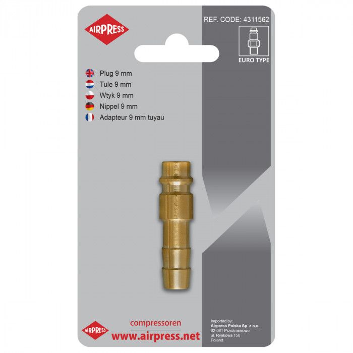 Encaixe de nipple Euro 9 mm
