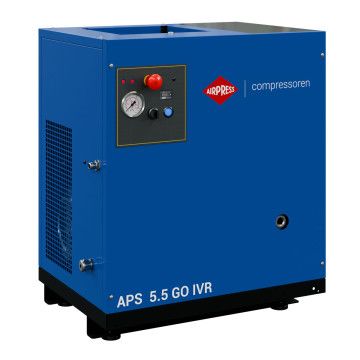 Compressor de parafuso APS 5.5 GO IVR 5.5 CV / 4 kW 10 bar 264 - 468 l/min Compressor de parafuso APS 5.5 GO IVR 5.5 CV / 4 kW 10 bar 264 - 468 l/min