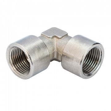 Acoplamento de cotovelo 1/8" x 1/8" fêmea 90 graus