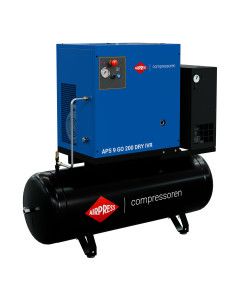 Compressor de parafuso APS 9 GO 200 Combi Dry IVR 10 CV / 7.5 kW 10 bar 264 - 798 l/min 200 l